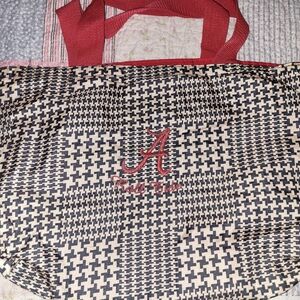 Monogrammed Alabama Football Tote With Make-Up Bag